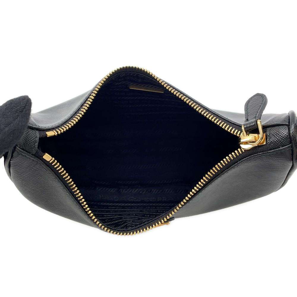 Prada Shoulder Bag Edition Saffiano Leather Clutch Black - Picture 6 of 12